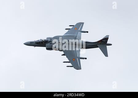 Spanish Navy McDonnell Douglas EAV-8B Harrier II jet fighter at the Royal International Air Tattoo, RIAT, airshow, RAF Fairford, Gloucestershire, UK Stock Photo