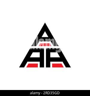 AAA triangle letter logo design with triangle shape. AAA triangle logo design monogram. AAA triangle vector logo template with red color. AAA triangul Stock Vector