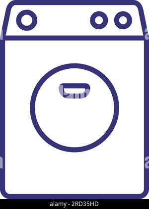 Drying machine line icon Stock Vector