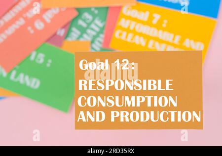 Goal 12 : Responsible consumption and production. The SDGs 17 ...