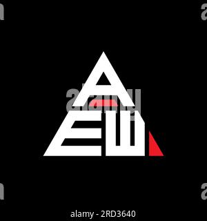 AEW triangle letter logo design with triangle shape. AEW triangle logo design monogram. AEW triangle vector logo template with red color. AEW triangul Stock Vector