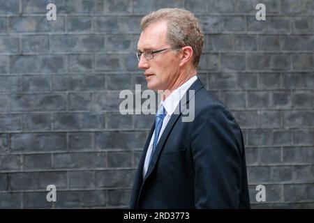 Downing Street, London, UK. 18th July 2023.  David TC Davies MP, Secretary of State for Wales, attends the weekly Cabinet Meeting at 10 Downing Street. Photo by Amanda Rose/Alamy Live News Stock Photo