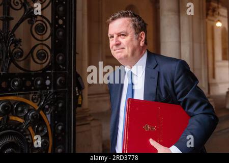 Downing Street, London, UK. 18th July 2023.  Mel Stride, Secretary of State for Work and Pensions,  attends the weekly Cabinet Meeting at 10 Downing Street. Photo by Amanda Rose/Alamy Live News Stock Photo