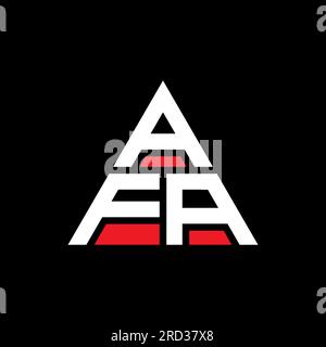 AFA triangle letter logo design with triangle shape. AFA triangle logo design monogram. AFA triangle vector logo template with red color. AFA triangul Stock Vector