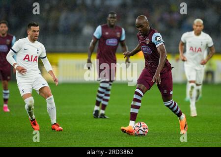 Perth, Australia. 18th July, 2023. Australia, Perth, July 18th 2023: Angelo Ogbonna (21 West Ham) during the International Friendly football match between Tottenham Hotspur and West Ham United at Optus Stadium in Perth, Australia. (Daniela Porcelli/SPP) Credit: SPP Sport Press Photo. /Alamy Live News Stock Photo