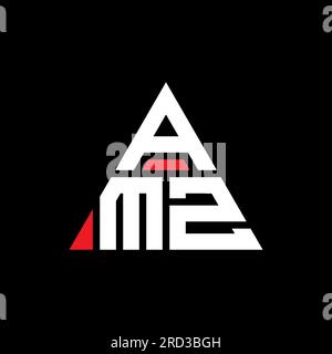 AMZ triangle letter logo design with triangle shape. AMZ triangle logo ...