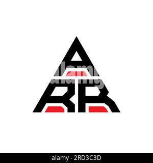 ARR triangle letter logo design with triangle shape. ARR triangle logo design monogram. ARR triangle vector logo template with red color. ARR triangul Stock Vector