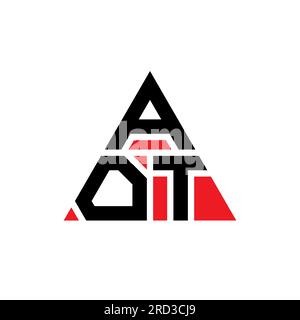 AOT triangle letter logo design with triangle shape. AOT triangle logo ...