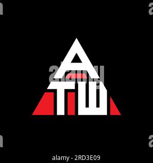 ATW triangle letter logo design with triangle shape. ATW triangle logo ...