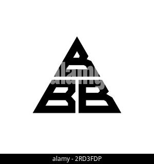 BBB triangle letter logo design with triangle shape. BBB triangle logo design monogram. BBB triangle vector logo template with red color. BBB triangul Stock Vector