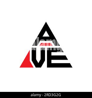 AVE triangle letter logo design with triangle shape. AVE triangle logo design monogram. AVE triangle vector logo template with red color. AVE triangul Stock Vector