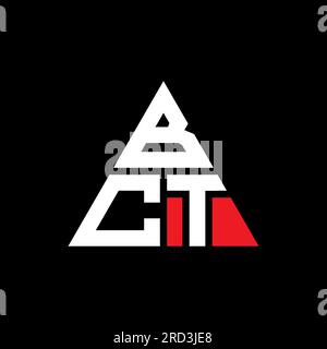 BCT triangle letter logo design with triangle shape. BCT triangle logo ...