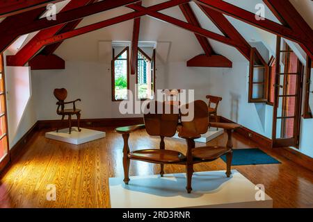 Inside El Capricho villa in Comillas, Cantabria, Spain. Interior design by architect Antoni Gaudí. It was built as summer residence for affluent clien Stock Photo