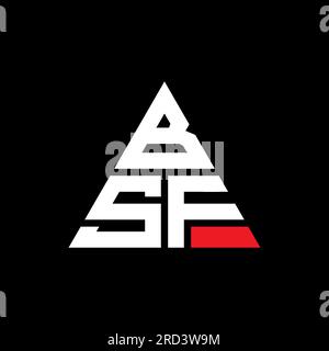 BSF triangle letter logo design with triangle shape. BSF triangle logo ...