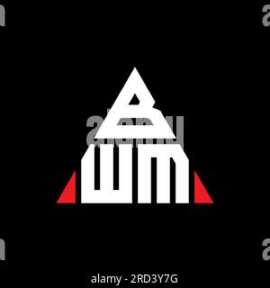 BWM triangle letter logo design with triangle shape. BWM triangle logo ...