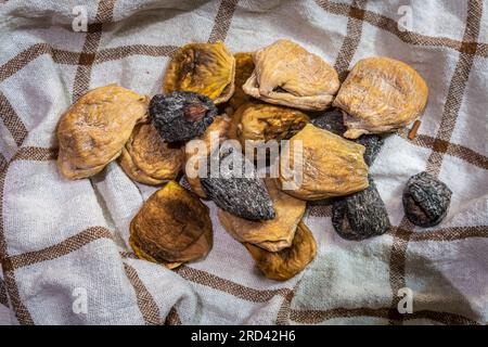 Homemade dried figs ready to taste Stock Photo