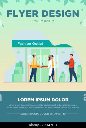 Outlet opening ceremony Stock Vector
