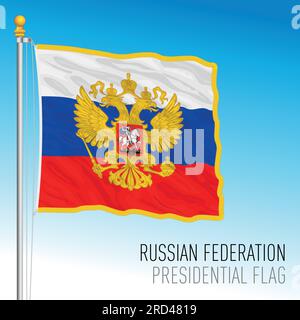 Flag of Russia with coat of arms Stock Photo - Alamy