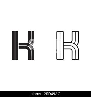 Simple Initial Letter K. Usable for Business and Branding Logos. Flat Vector Logo Design Template Element. Stock Vector