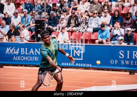 First round of the Nordea open. Elias Ymer win against Tristan Boyer