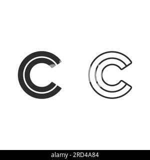 Simple Initial Letter c. Usable for Business and Branding Logos. Flat Vector Logo Design Template Element. Stock Vector