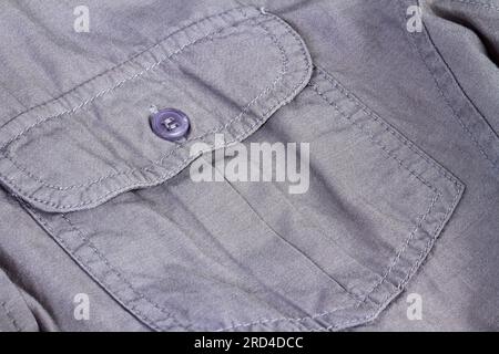 Close up of a pocket on a cotton shirt Stock Photo