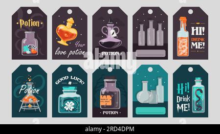 Potion tags set Stock Vector