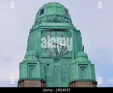 Helsinki Main railway station designed by architect Eliel Saarinen Stock Photo