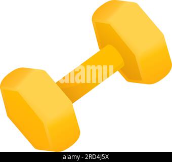 Weightlifting and bodybuilding equipment: small dumbbell isolated Stock Vector