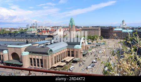 Helsinki Main railway station designed by architect Eliel Saarinen Stock Photo