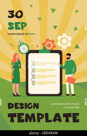 Managers with task list Stock Vector