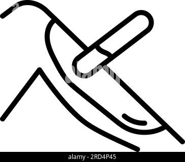 Waxing. Depilation. Shugaring. Leg hair removal. Body, skin, salon, woman, beauty and depilation Hair treatment Tools for depilation Outline symbol Stock Vector