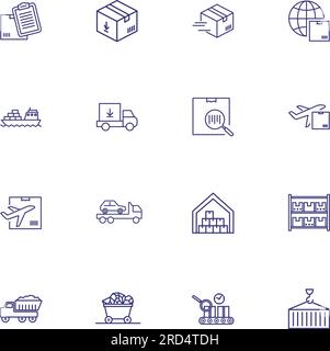Loading parcel truck icon. Simple illustration of loading parcel truck ...