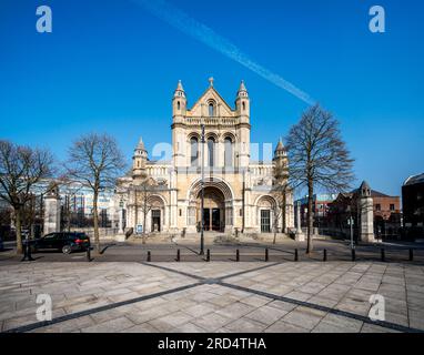 St Anne's Cathedral, also known as Belfast Cathedral, is a Church of Ireland cathedral in Donegall Street, Belfast, Northern Ireland. Stock Photo