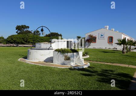 Tavira, Portugal- October 20, 2022: Praia do Barril Beach and beautiful garden in Tavira island Stock Photo