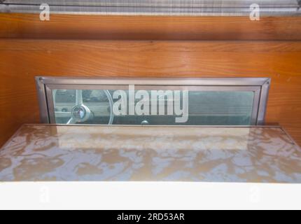 1965 'Alaskan' pop up camper fitted to a 1958 Chevy truck Stock Photo