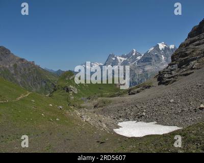 Famous mountains Eiger, Monch and Jungfrau Stock Photo - Alamy