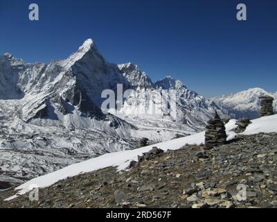 Ama Dablam, beautiful mountain in the Himalayas Stock Photo