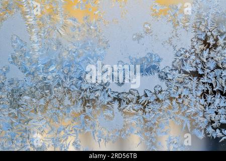 Ice flowers on the window Stock Photo