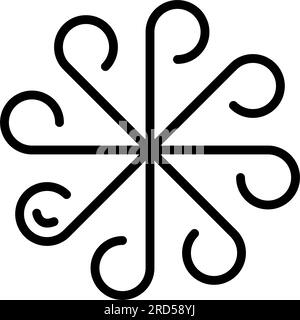 Ayurveda ether icon thin vector sign isolated on white. Ayurveda element icon, ayurveda doshas icon. Ayurvedic body types vata, pitta, kapha Stock Vector
