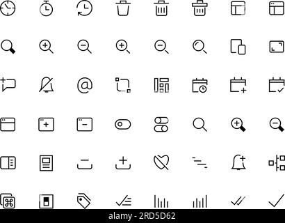 User Interface icon pack for mobile and web Stock Vector