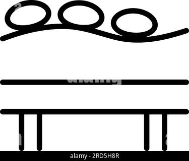 Stone therapy line icon. Lithotherapy sign symbol. Reflexology. Traditional chinese medicine. Massage. Healthcare and wellness. Complementary and alte Stock Vector