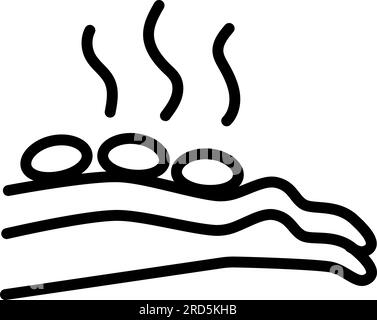 Lithotherapy sign symbol. Reflexology. Stone therapy line icon. Massage. Health care and wellness. Complementary and alternative medicine types. Isola Stock Vector