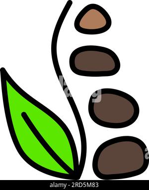 Lithotherapie icon. Reflexology. Color vector illustration from alternative medicine. Stone therapy icon vector. Reflexology. Traditional chinese medi Stock Vector