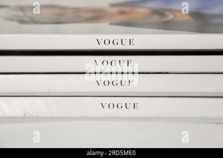 Stash of Vogue magazine Stock Photo