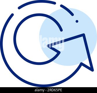 Round renew eco-friendly arrow. Pixel perfect icon Stock Vector
