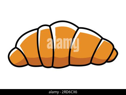 Simple graphic of a croissant isolated on white Stock Vector