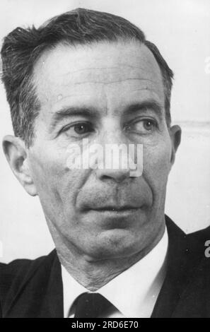 Eichmann, Adolf, 19.3.1906 - 1.6.1962, Austrian SS Officer, trial in Israel, 11.4. - 15.12.1961, coroner A. Witkon, 20.3.1961, EDITORIAL-USE-ONLY Stock Photo