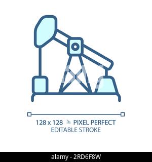 Oil pump light blue icon Stock Vector