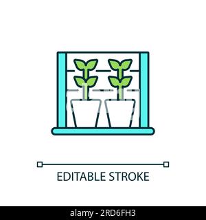 Thin line editable rack systems icon Stock Vector